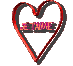Gif animé je t'aime coeur qui tourne